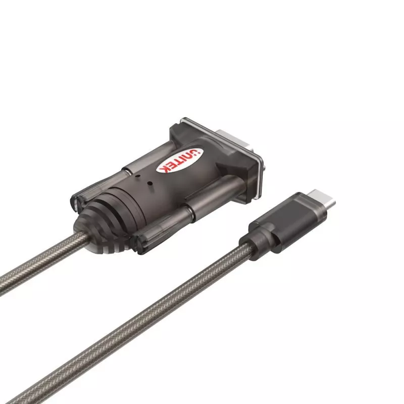 Seriālais kabelis Unitek Y-1105K — 1.5 m melns, DB-9 vīrietis uz DB-9 vīrietis
