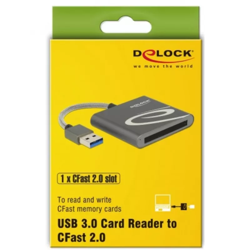 Karšu lasītājs DeLOCK 91525 USB 3.2 Gen 1 Pelēks