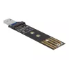 DeLOCK Kombinētais pārveidotājs M.2 NVMe PCIe vai SATA SSD USB 3.2 Gen 2 Melns