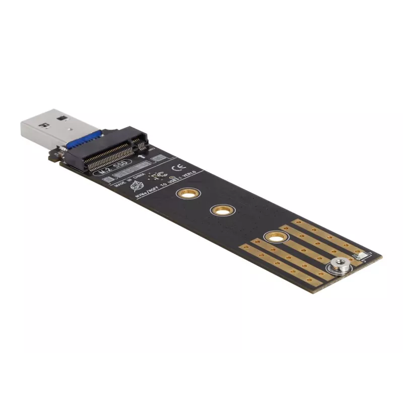 DeLOCK Kombinētais pārveidotājs M.2 NVMe PCIe vai SATA SSD USB 3.2 Gen 2 Melns