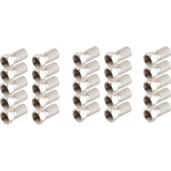 Savienotājs F-tipa ShiverPeaks 85009-A-SET25, 25 gab. komplekts koaksiālajam kabelim