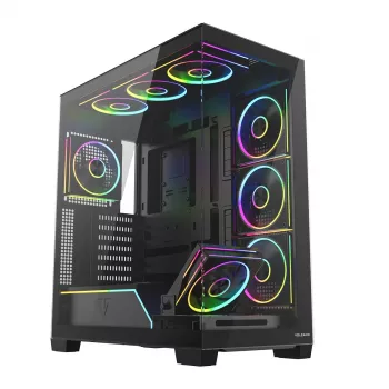 Modecom Volcano Stellar Plus ARGB Midi 8F Melns korpuss