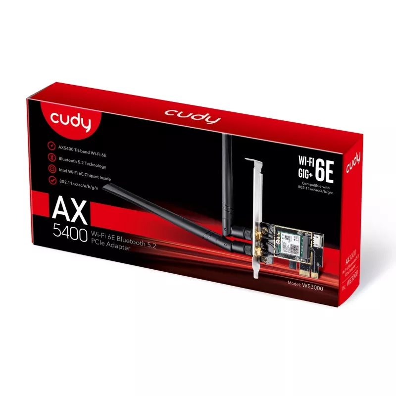 Cudy WE3000 iekšējā tīkla karte WLAN / Bluetooth 2400 Mbit/s