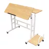 Maclean MC-124 W mobilais laptopa galds, balts, 80x60 cm, 50 kg, augstums 67-115 cm