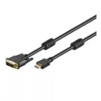 Wentronic Goobay HDMI™ / DVI-D kabelis, melns, 1 m - 19 polu HDMI™ spraudnis > DVI-D (18+1) spraudnis (51579)