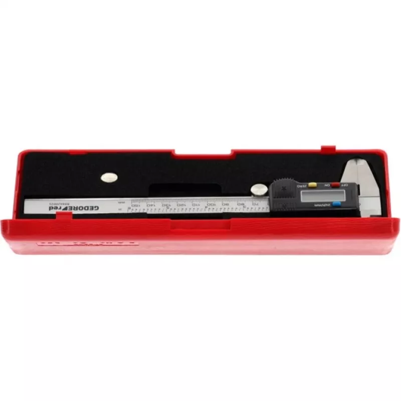 Gedore RED R94420021 3301430 digitālais bīdmērs, 0–153 mm, mm/collas, pelēks