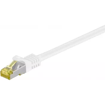 Wentronic Goobay Cat.7 Raw Cable Patch Cable, S/FTP (PiMF), balts, 25 m - LSZH bezhalogēns, varš, RJ45 spraudnis (91100)