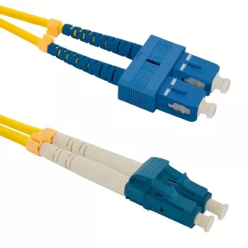 Qoltec optiskais patch kabelis - viens režīms SC/UPC (vīr.) - viens režīms LC/UPC (vīr.) - 1 m - šķiedra - duplekss - 9/125 µm - G.652D