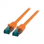 EFB-Elektronik RJ45 savienotājkabelis Cat.6A S/FTP LSZH oranžs 0,25m