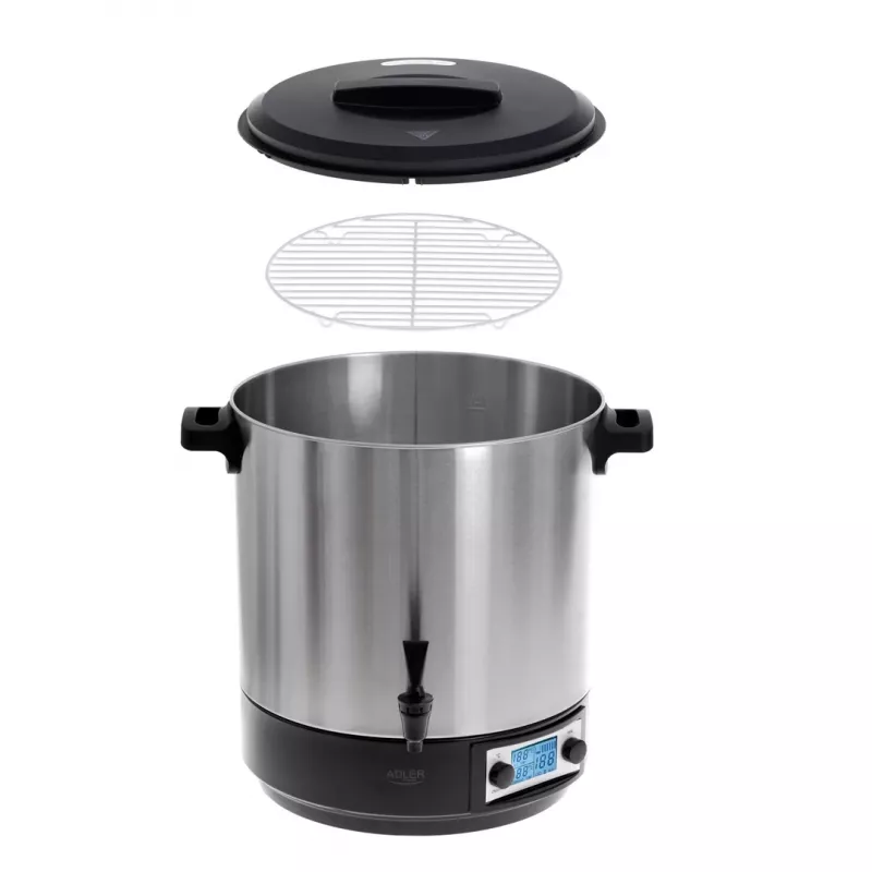 Pasterizācijas katls Adler AD 4496 28L 2600W Nerūsējošais tērauds Melns