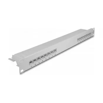 DeLOCK 19 collu Patch Panel 16 portu Cat.6A 1U pelēks metāla rāmis