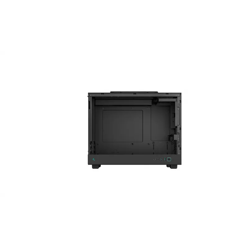 DeepCool CH160 PLUS R-CH160-BKNGM0-G kompakts (SFF) datora korpuss, Mini-ITX/Micro-ATX, rūdīts stikls, melns