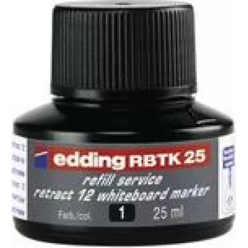 Pildījums Edding RBTK 25 marķierim, melna tinte, 25 ml