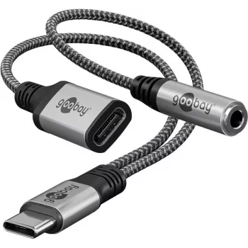 Goobay Adapter USB-C™ uz USB-C™ un 3,5 mm AUX (74524)