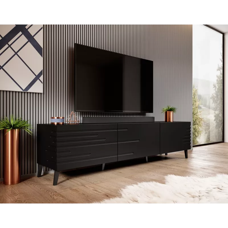 Cama RTV NOVA Skapis 186x40x48 mat melns