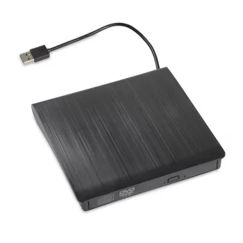 Ārējais DVD-ROM optiskais diskdzinis IBOX IED02, USB 3.2 Gen 1, DVD-ROM (8x) / CD-ROM (24x), Melns