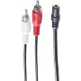 Audio kabelis ShiverPeaks BS30851 0.2m 3.5mm 2 x RCA Melns