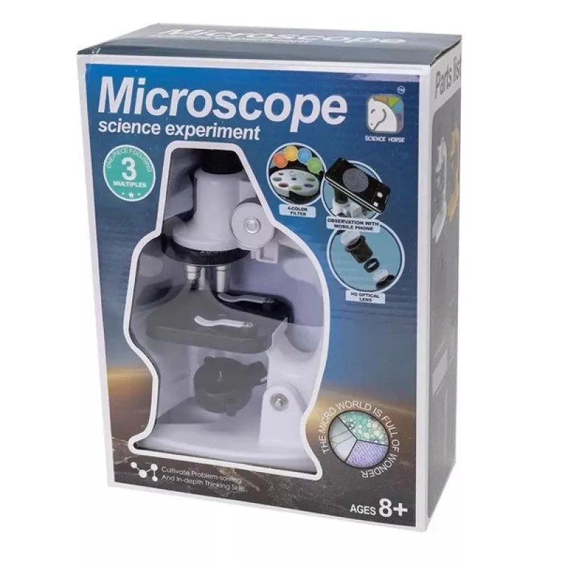 Mikroskops Ascato 124582, 40× palielinājums, LED apgaismojums, izglītības laboratorijas mikroskops