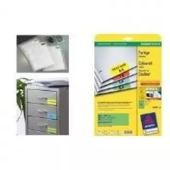 Avery Zweckform L6035 - pastāvīgā līme - Dzeltena - 33,9 x 63,5 mm 480 uzlīmes (20 lapas x 24)