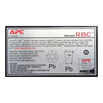 APC APCRBC110 OEM rezerves bateriju kasetne (svina-skābes VRLA, 84 VAh, 2.5 kg)
