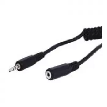 Wentronic Goobay 3,5 mm ligzdas pagarinātājs, melns, 5 m - 3,5 mm spraudnis (3 kontaktu, stereo) > 3,5 mm ligzda (3 kontaktu, stereo) (50017)