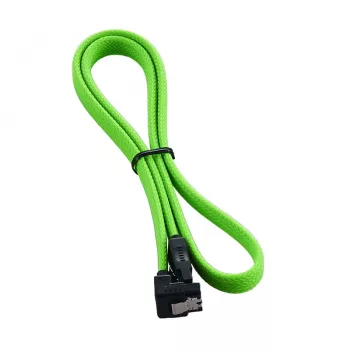 CableMod ModMesh SATA kabelis - Serial ATA 150/300/600 - SATA (siev.) taisnleņķa uz SATA (siev.) - 60cm - Gaiši zaļš (CM-CAB-RSAT-N60KLG-R)