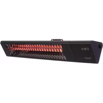 Infrasarkanais sildītājs SUNRED PRO25W-SMART, sienas montāžas trīsstūrveida tumšs, 2500 W, melns, IP55