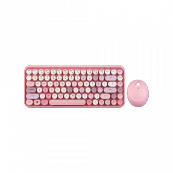 Perixx PERIDUO-713 Pink DE bezvadu tastatūra un pele, vācu QWERTZ izkārtojums, rozā (11713)