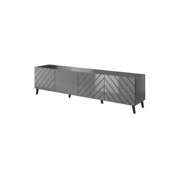 RTV skapis ABETO 200x42x52 grafīta/glancēts