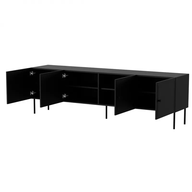Cama 4D RTV skapis PALAZZO BIS 201x40x60 melns matēts