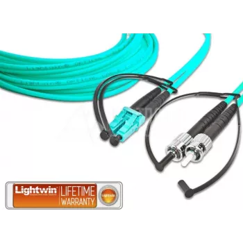 Lightwin optiskās šķiedras kabelis 10 m OM3 LC ST melns, zils (LDP-50 LC-ST 10.0 OM3)