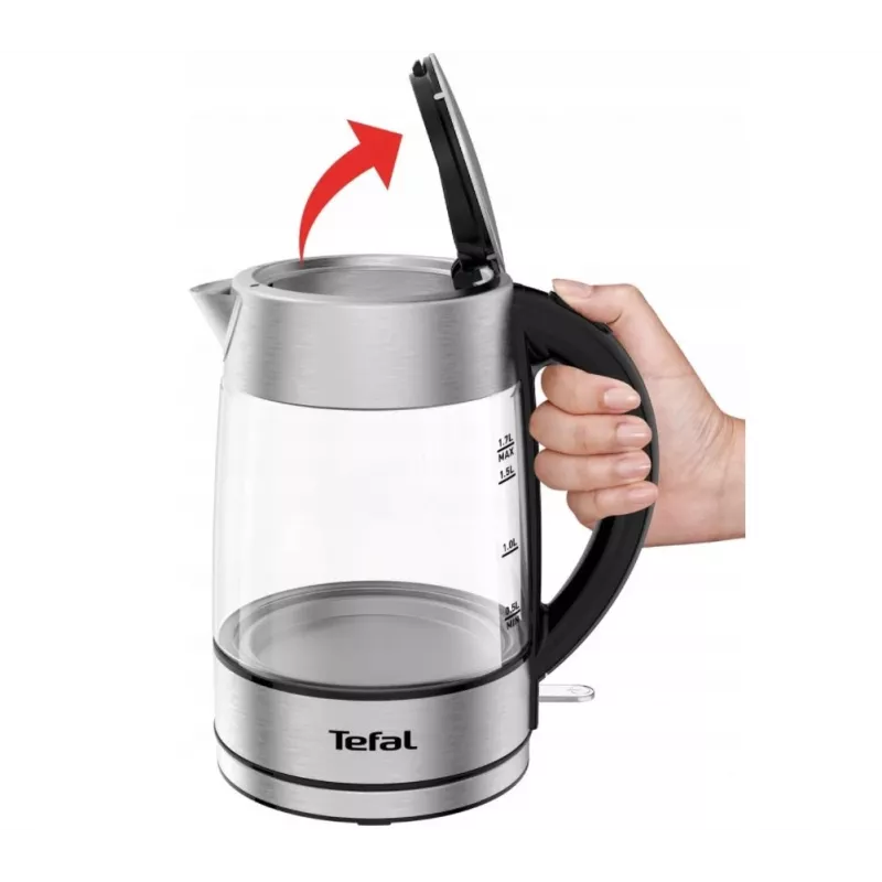 Tefal KI772D elektriskā tējkanna 1,7 L 2400 W Nerūsējošais tērauds, Caurspīdīga