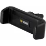 Auto telefona turētājs YENKEE YSM 201BK — ventilācijas atveres stiprinājums, regulējams leņķis, melns, piemērots līdz 6,5 collu telefoniem, 50–85 mm