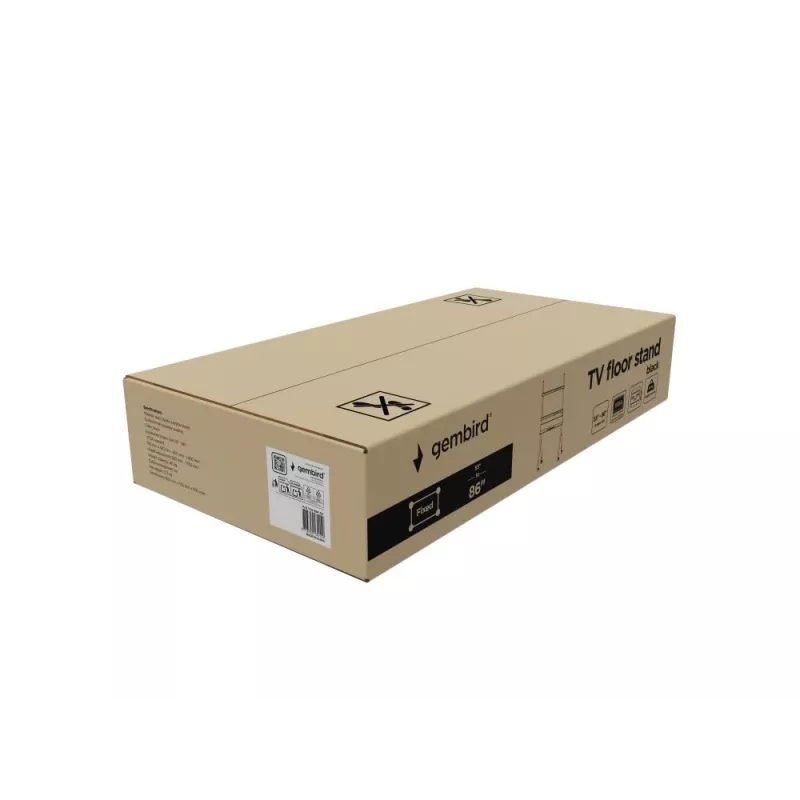 TV statīvs Gembird TVS-86F-02 2.18 m Melns 40 kg 55-86 collas