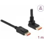 DisplayPort kabelis DeLOCK 87054 8K 60Hz 1m ar leņķa savienotāju