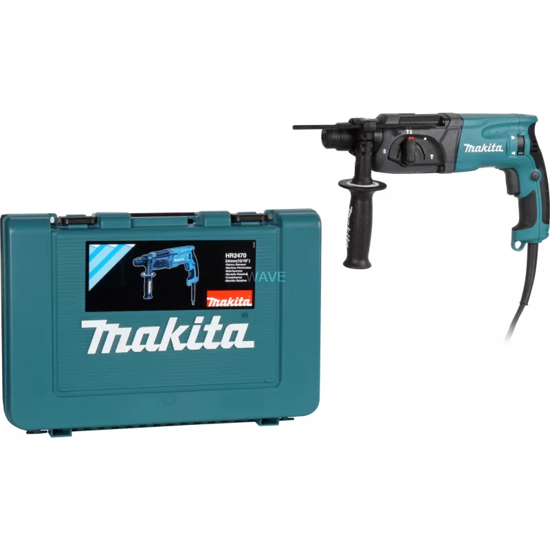 Rotācijas āmurs MAKITA HR2470 (Zils/melns, transporta koferis, 780 W)