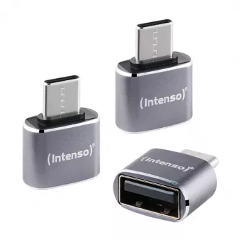 Intenso 3 gab. USB Adapteris USB-A uz USB-C C480C Alumīnijs
