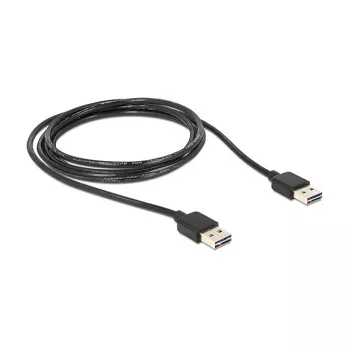 USB kabelis DeLOCK 1m USB 2.0 A Melns