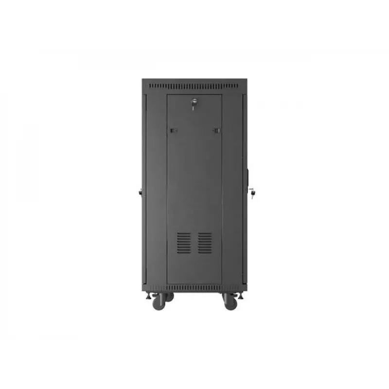 Brīvi stāvošs skapja statīvs LANBERG FF01-6624-12BL 24U 19 collas 600×600 mm, IP20, 1200 kg, melns
