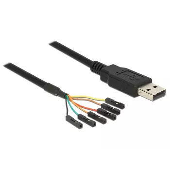 USB kabelis DeLOCK 1,8m USB2.0-A/TTL 6-pin Melns