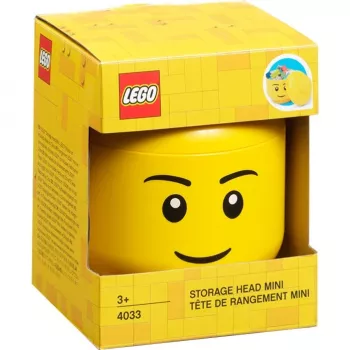 Room Copenhagen LEGO Storage Head “Boy” mini – glabāšanas kaste maziem klucīšiem un rotaļlietām