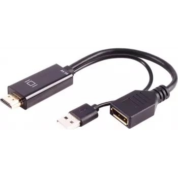 Adapteris HDMI A uz DisplayPort ShiverPeaks 4K 60Hz 20cm kabeļa pārveidotājs