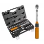 Neo Tools 1/4 divvirzienu griezes momenta atslēga, 5-25 Nm, 21 daļu komplekts