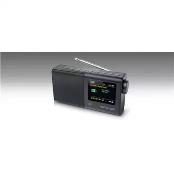 Pārnēsājamais radio muse M-117 DB — DAB/DAB+/FM, 3W RMS, 2.8 collu TFT, ārējā antena, 3,5 mm ligzda, 0,3 kg, melns