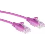 ACT Pink 2 m LSZH U/UTP CAT6 datacenter slimline patch kabelis ar RJ45 savienotājiem, snagless