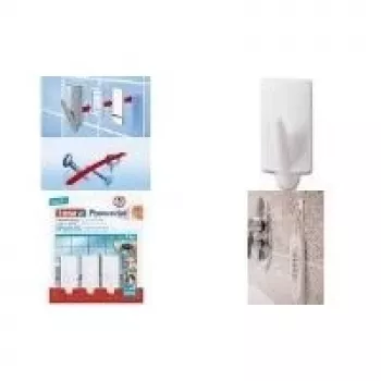Āķis ar lipīgo lenti Tesa Powerstrips 57559 Balts — noņemams sienas āķis bez urbšanas