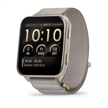 Viedpulkstenis GARMIN Venu X1 — 5,08 cm (2 colli) AMOLED 448×486 px, Skārienekrāns, Wi‑Fi, GPS, Neilona siksniņa, 34 g