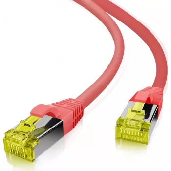 helos 263766 Patch kabelis RJ-45 vīrietis-vīrietis 1 m S/FTP Cat 6a sarkans