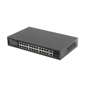 Lanberg Switch 24x 100MB DSP+ 2x Combo Rack 19 360W V2