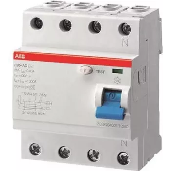 ABB diferenciālais slēdzis 40A F204A-40/0,3 pro M compact 4pol. 300mA F204A-40/0,3 (2CSF204101R3400)